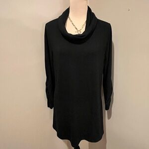 Multiples Black Cowl Neck Tunic Top, size Large